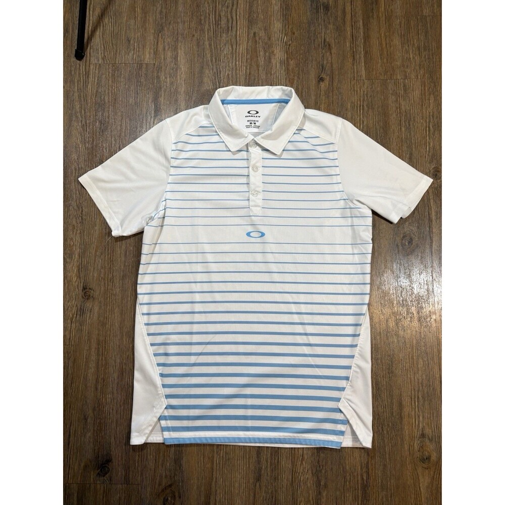 Oakley Polo Shirt Mens Medium White Golf Sportswear Performance Hydrolix Adult